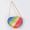 Rhinestone Rainbow Heart Bag