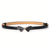 Lana Adjustable Skinny Bow Belt: Black