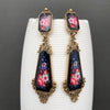 Vintage Glaze Flower Earrings