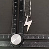 Stainless Steel Lightning  Necklace : Black