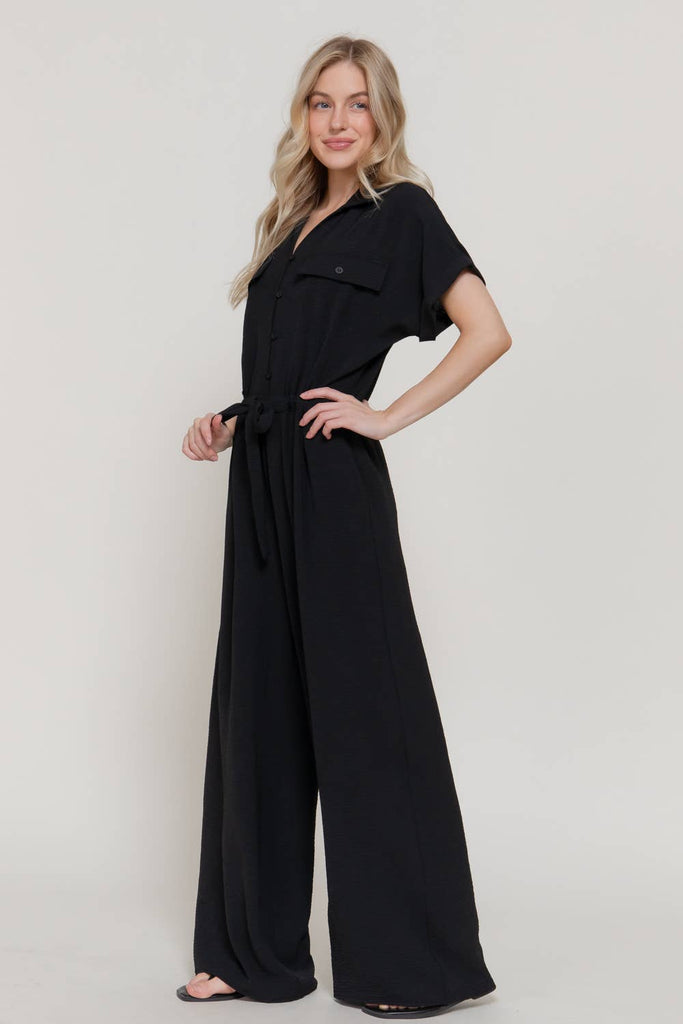 Lapel Collar and Jumpsuit