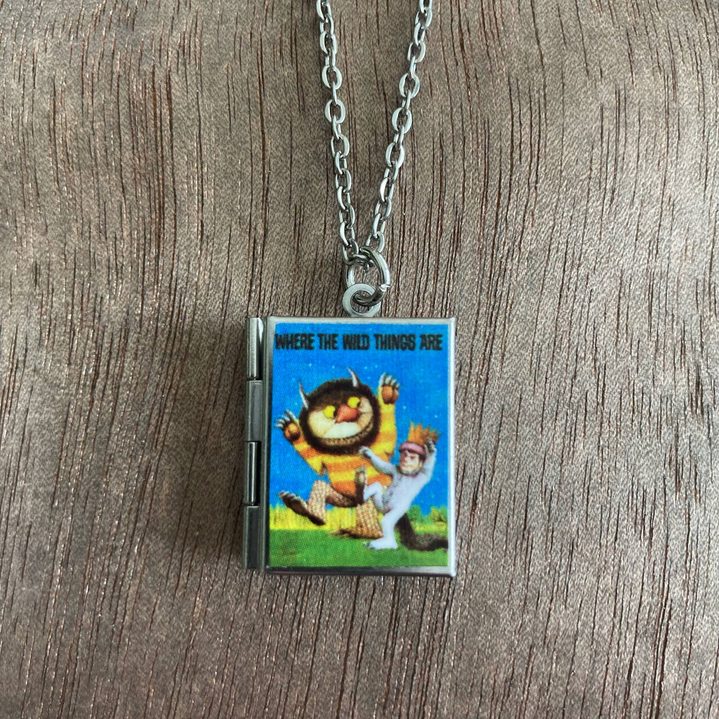 Book Locket Necklace - Where the Wild Things Are: Stainless Steel