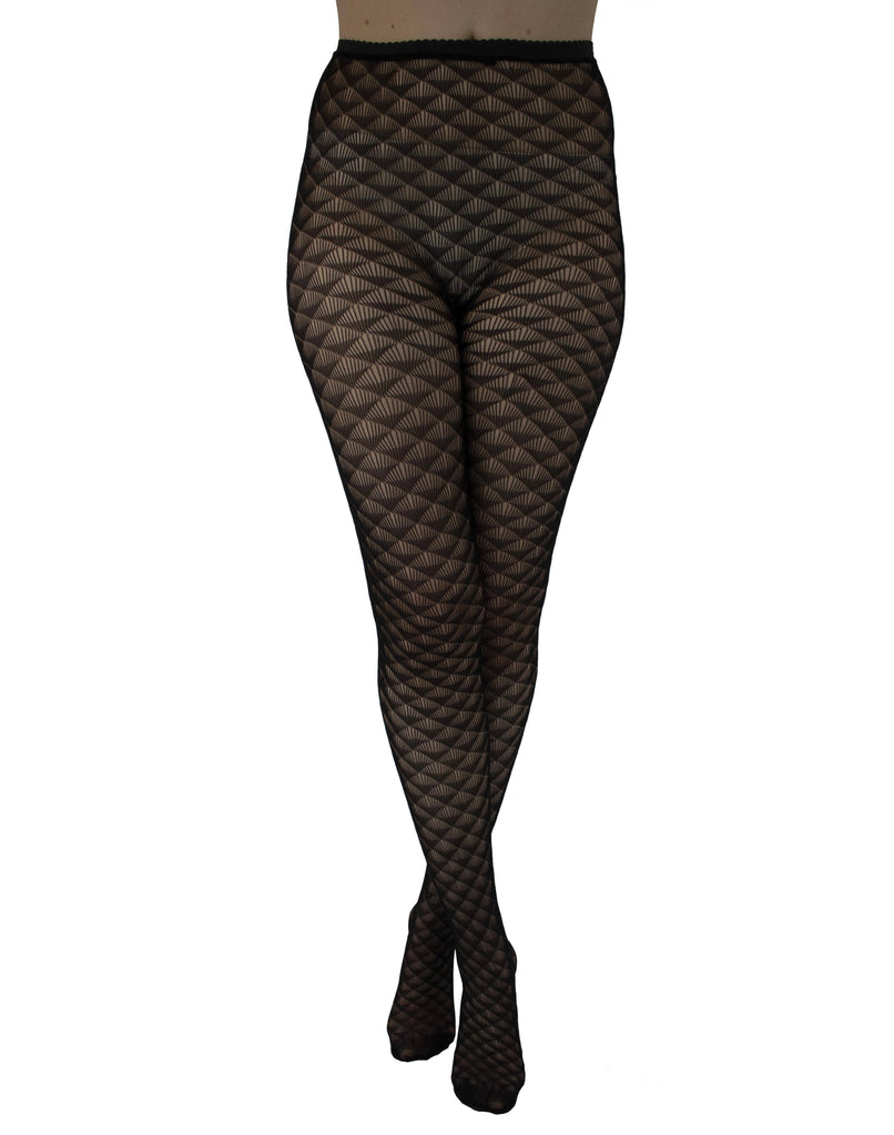 Deco Net Tights: One Size / Black