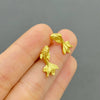 14K Gold Plated Goldfish Stud Earrings