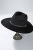 Panama Hat with Double Trim: BLACK