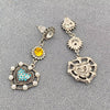 Vintage Heart Charm Dangle Earrings
