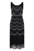 Geo Deco Beaded Fringe Dress