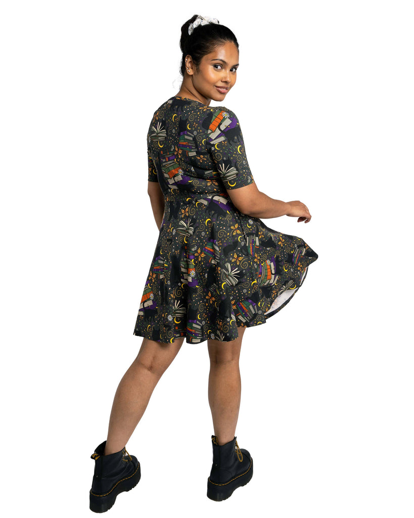 Books and Cats Fit and Flare Dress