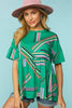 Geo Rainbow Babydoll Top