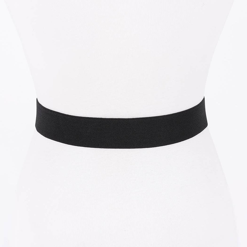 Parisienne Flower Bow Belt: Black