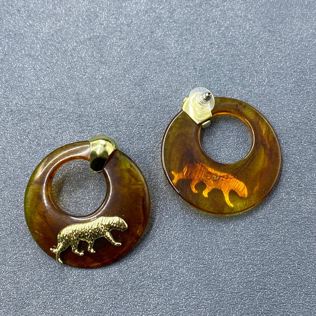 Torti Tiger Ring Earrings
