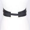 Vegan Leather Embroidered Obi: Garden
