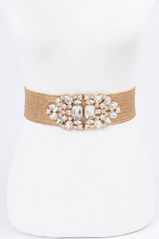 Floral Adjustable Skinny Belt : Black