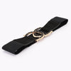 Horseshoe Buckle Wide Belt: Black