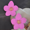 Forsythia Stud Earrings: Hot Pink