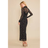 Polka Dot Mesh Wiggle Maxi w/ Slip