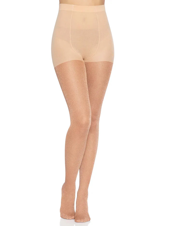 Lurex Shimmer Sheer Nylons: Rose Gold