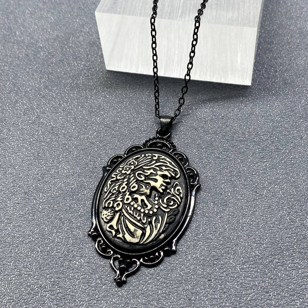 Gothic Rose Pendant Necklace