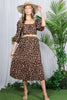 Leopard Tiered Midi Dress