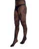 Snake Net Tights: Black / Plus Size
