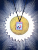 Book Locket Necklace - Alice In Wonderland - Grey: Bronze