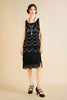 Geo Deco Beaded Fringe Dress