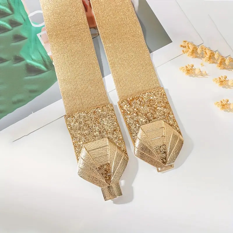 Gold Bow Glitter Belt
