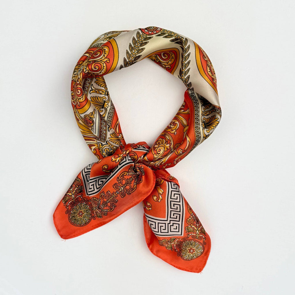 Vintage Luxury Scarf | Orange