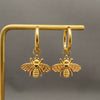 Bee 18K Gold Plated Huggie Earrings