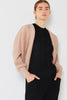 Rib Pleated Bolero: Beige