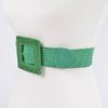 Stretch Rattan Buckle Belt: Yellow