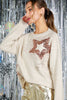 Star Sequin Soft Knit Sweater