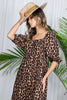 Leopard Tiered Midi Dress
