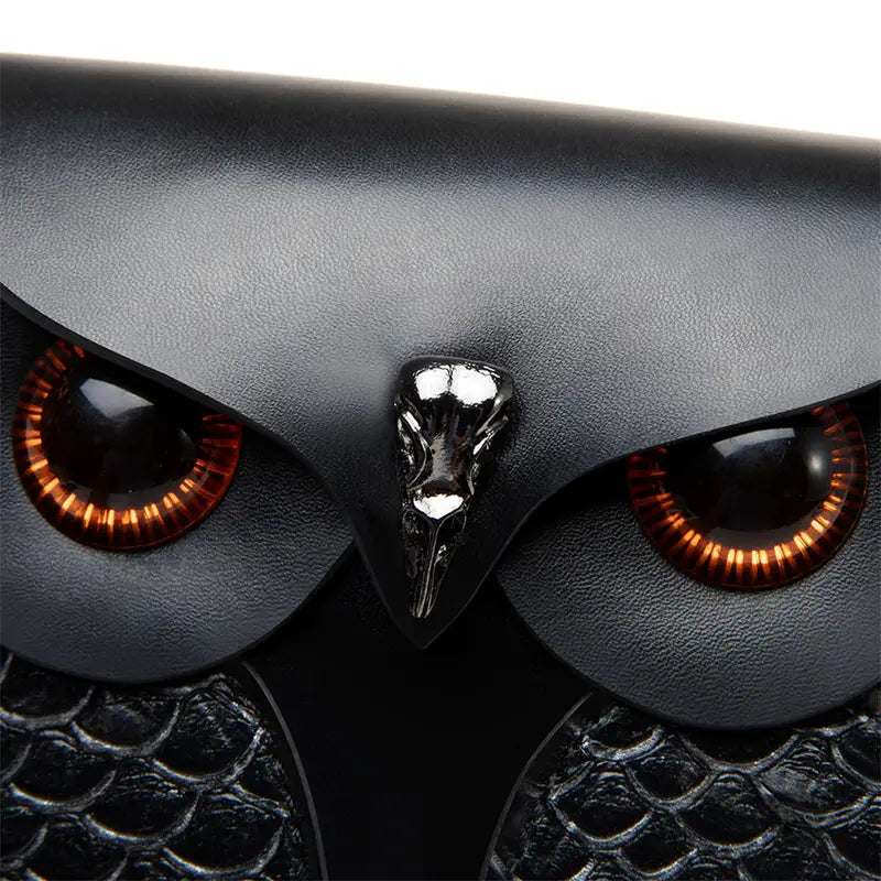Black Owl Crossbody Bag