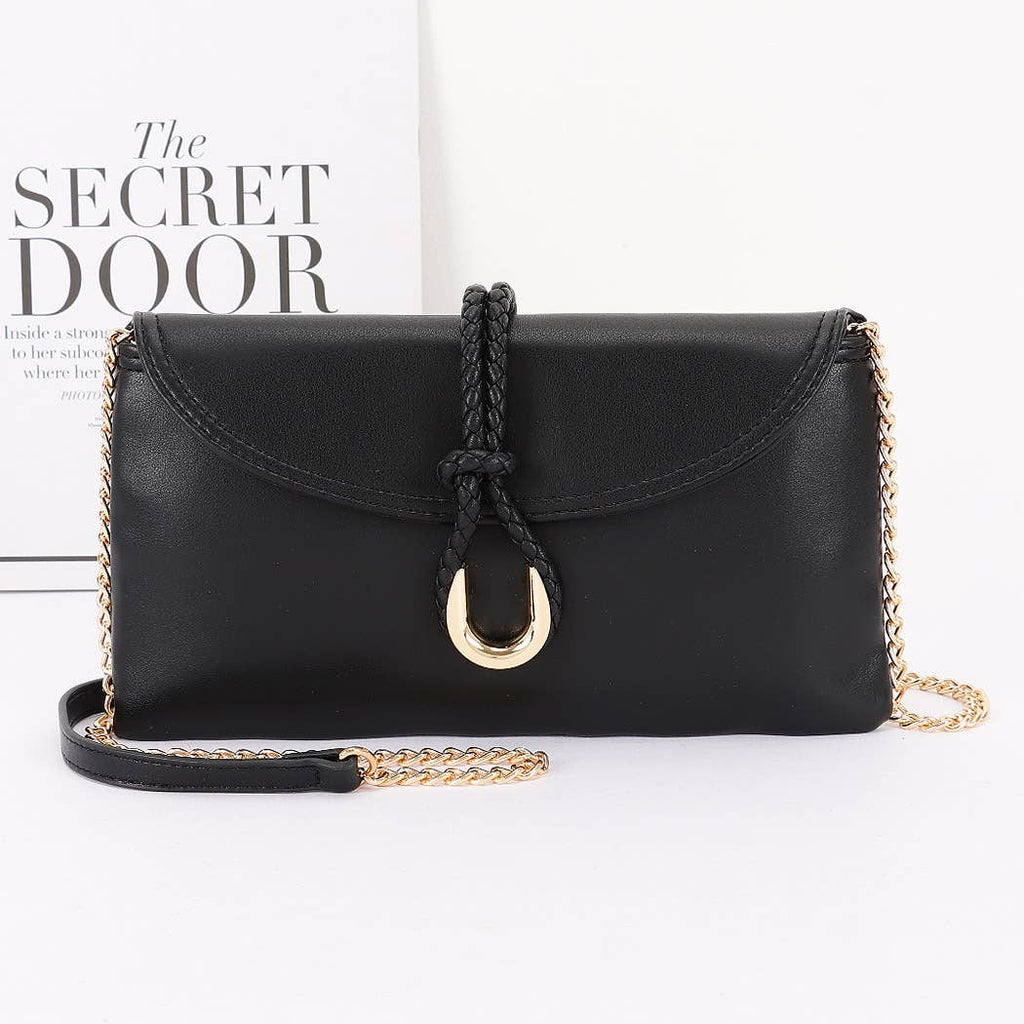 Vegan Leather Envelope Clutch Bag: Cinnamon