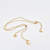 Star Moon Charm Gold Plated Necklace