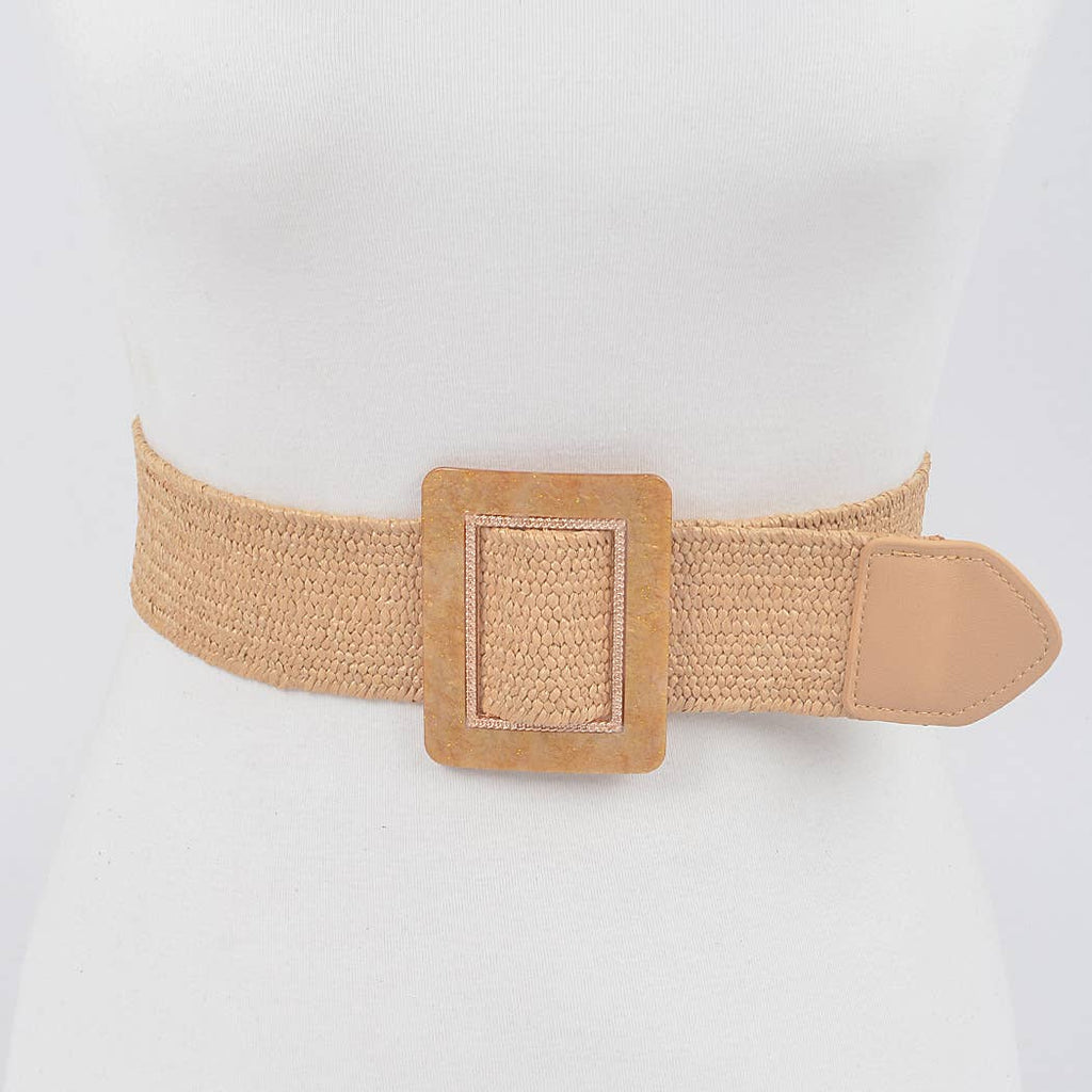 Lilac Love Stretch Rattan Belt
