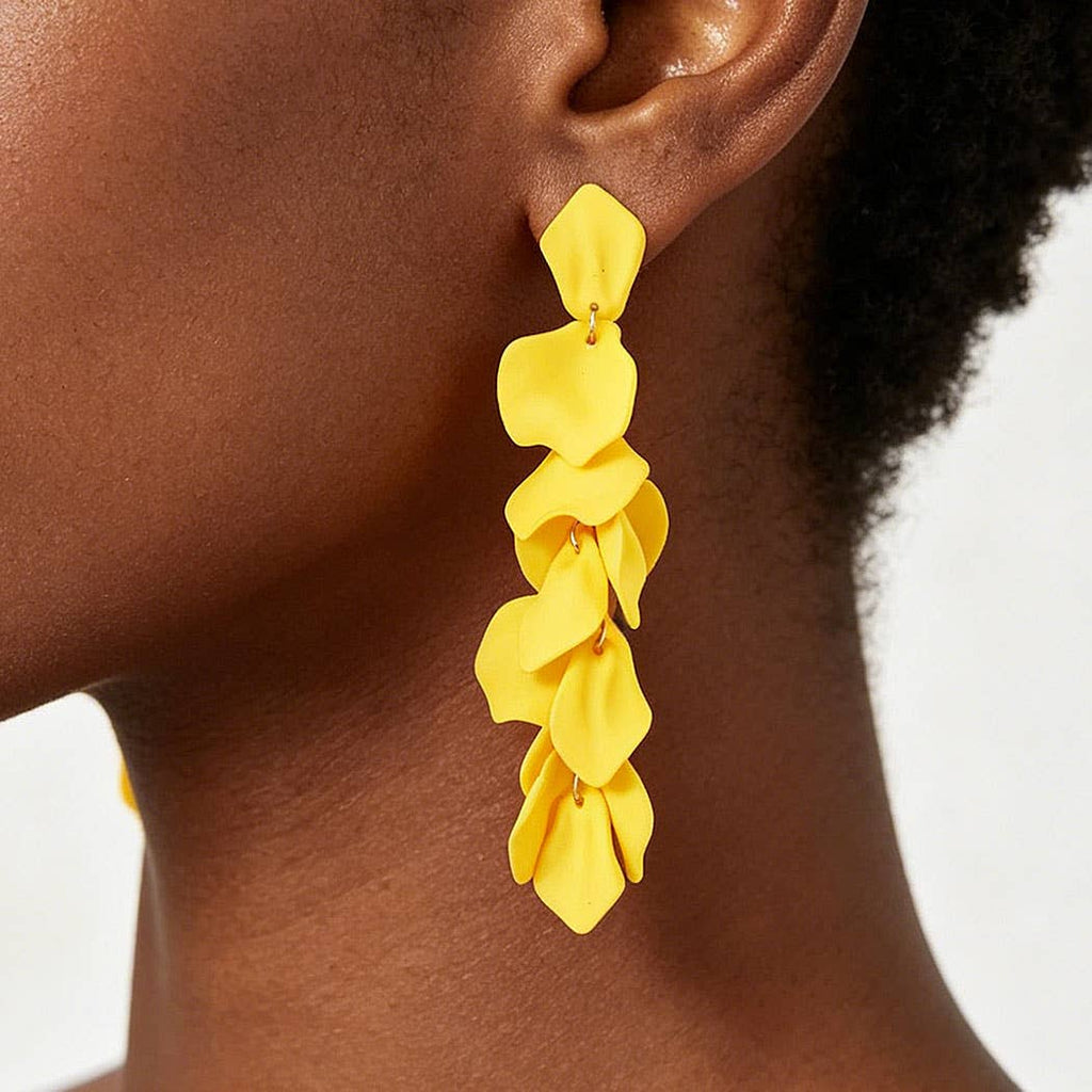 Bright Petal Blossom Drop Earrings