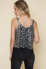 Silver Cheetah Flowy Sequin Tank Top