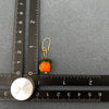 Agate Persimmon Dangle Earrings