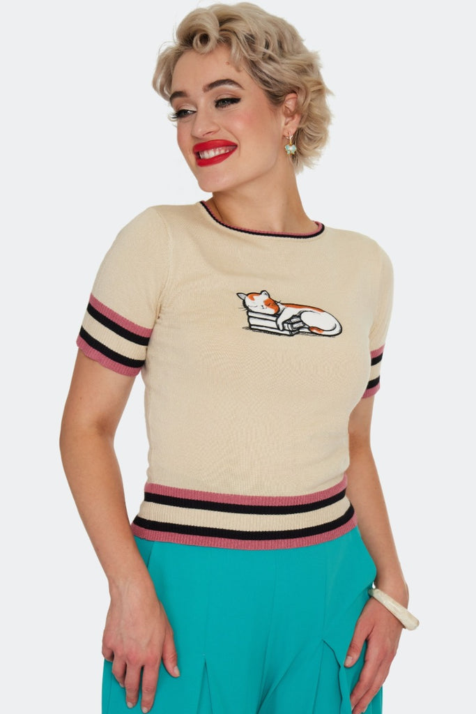 Bookstore Cat Sweater