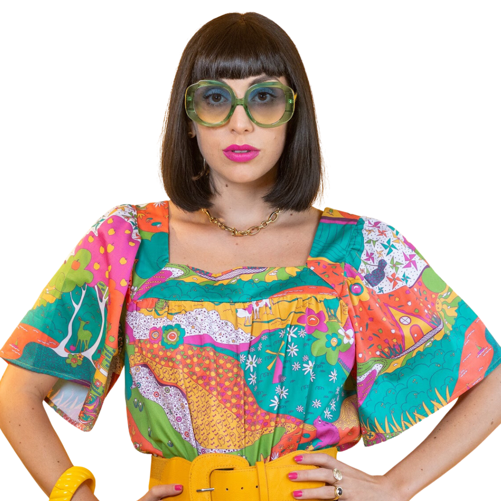 Rainbow Valley Peasant Top