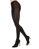 Bamboo Flatknit Tights: Black / L-XL