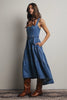 Western Belted Denim Dress
