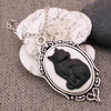 Purrfection Cat Cameo Silver Necklace