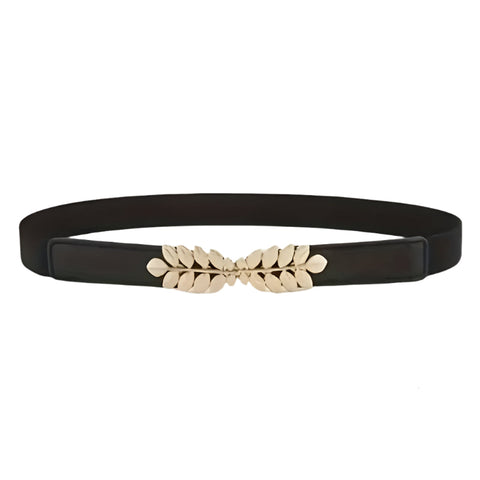 Wide Patent Buckle Belt: Black