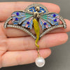 Fairy Inlaid Enamel Brooch