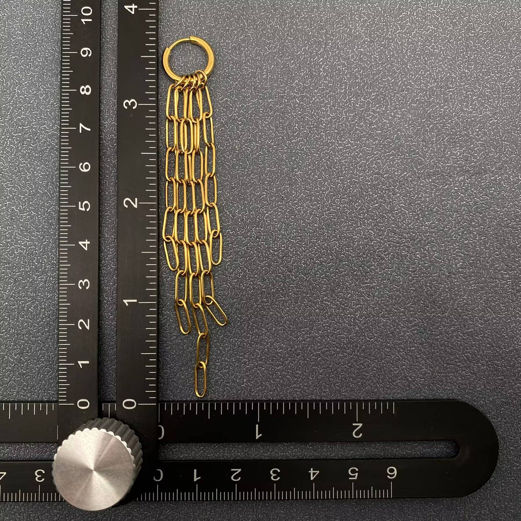 18K Plated Chain Fringe Earrings