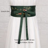 Embroidered Obi Belt: Ruby-Gold