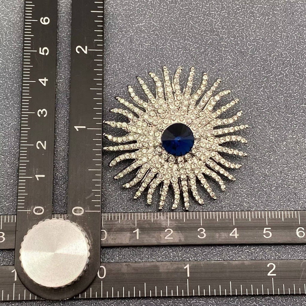 Silver-tone Full Rhinestone Brooch